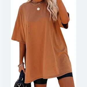 Women’s XXL Remidoo Casual Crewneck Olive Tan Color